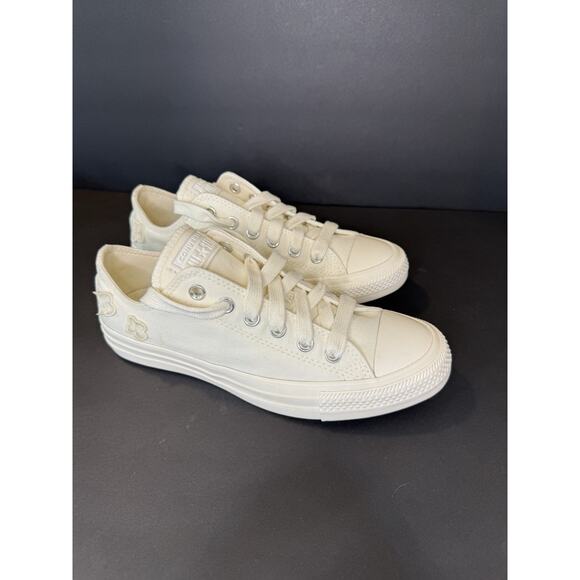 Converse Chuck Taylor All Star Low Top '3D Flowers' Embroidered Cream Off White - Picture 8 of 9